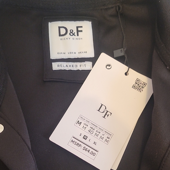 Denim & Flower Black Short Sleeve Shirt - Picture 2 of 8